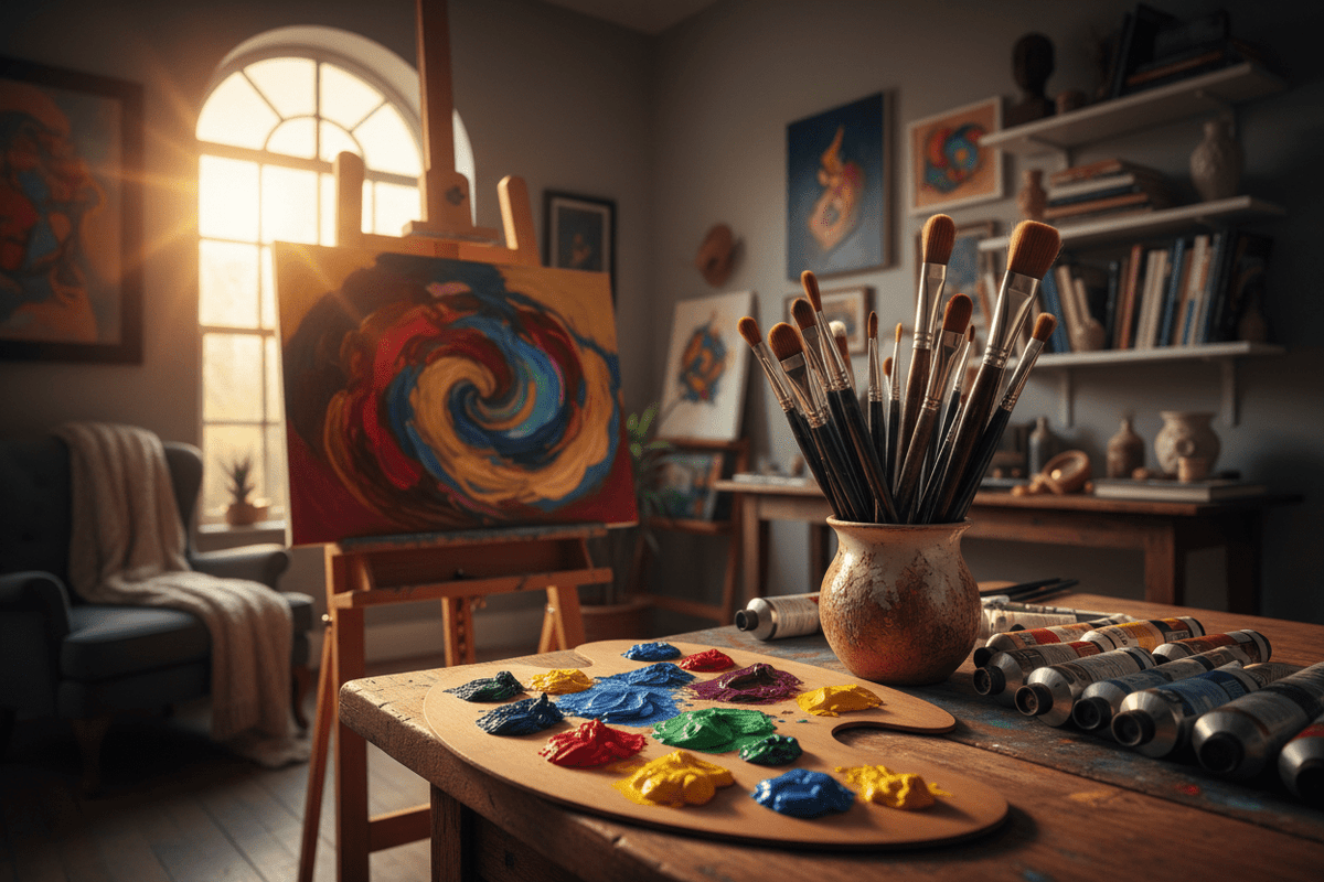 دليلك الشامل لأدوات الرسم بالزيت - كل ما تحتاجه للبدء