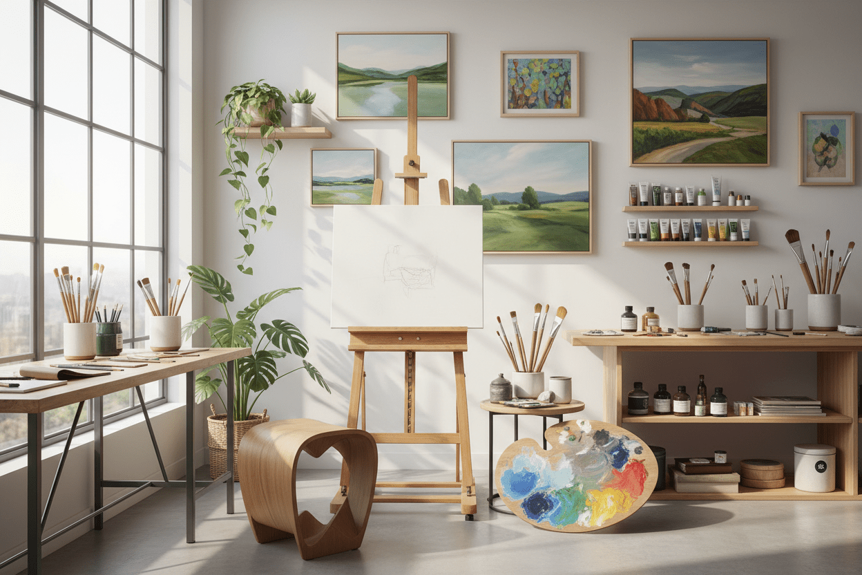 كيفية إعداد استوديو فني منزلي احترافي - Isarttools