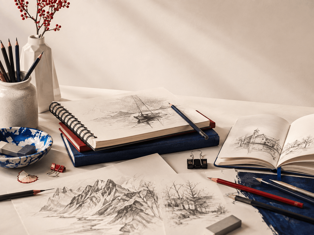 دفاتر واسكتشات الرسم