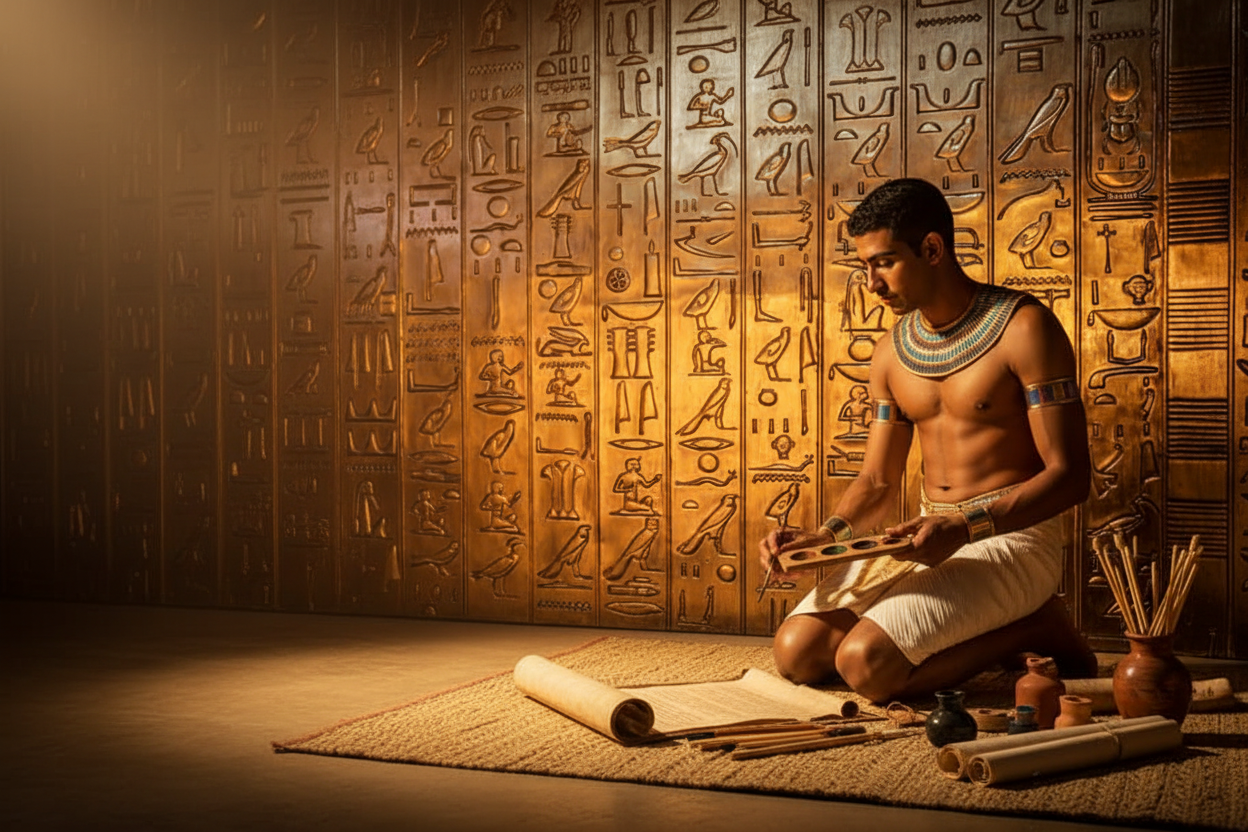 تصميم كفر احترافي بخلفية هيروغليفية