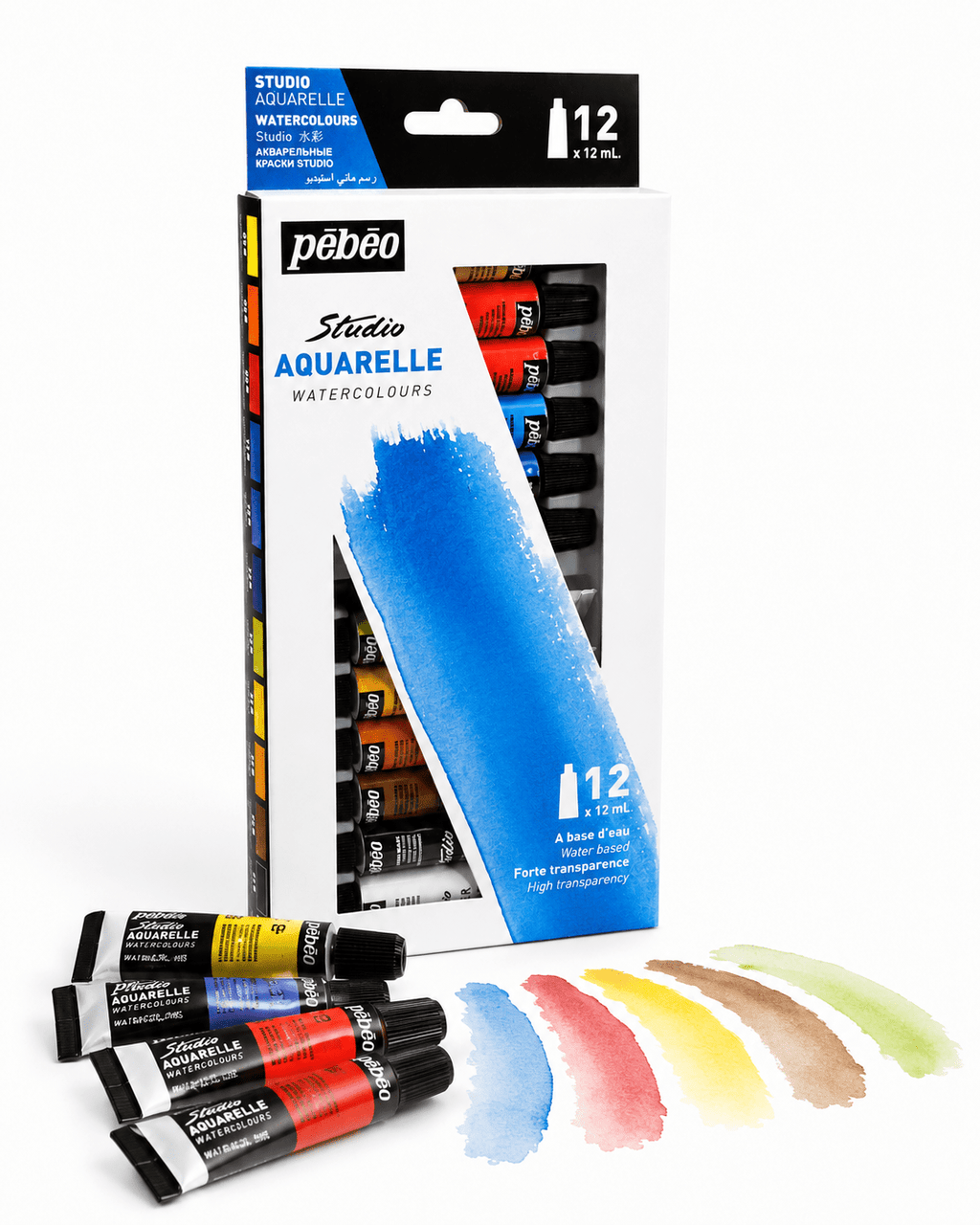 ألوان مائية بيبيو Pebeo Studio Aquarelle – 12 لون × 12 مل - Isarttools