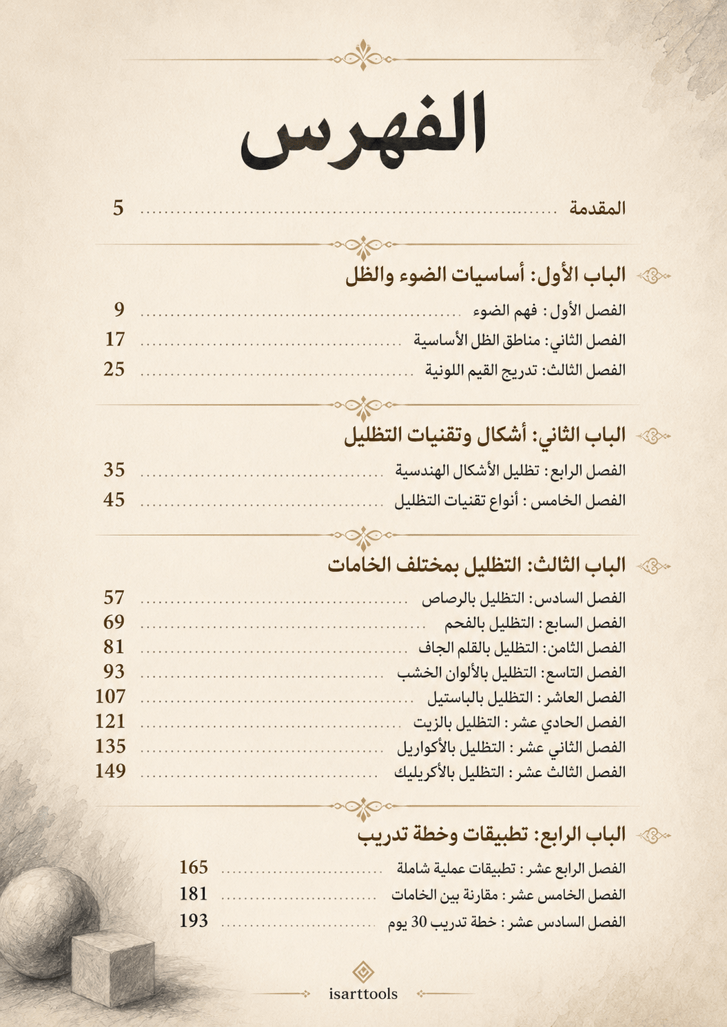 أسرار التظليل – الدليل الشامل لاحتراف الضوء والظل بجميع الخامات - Isarttools