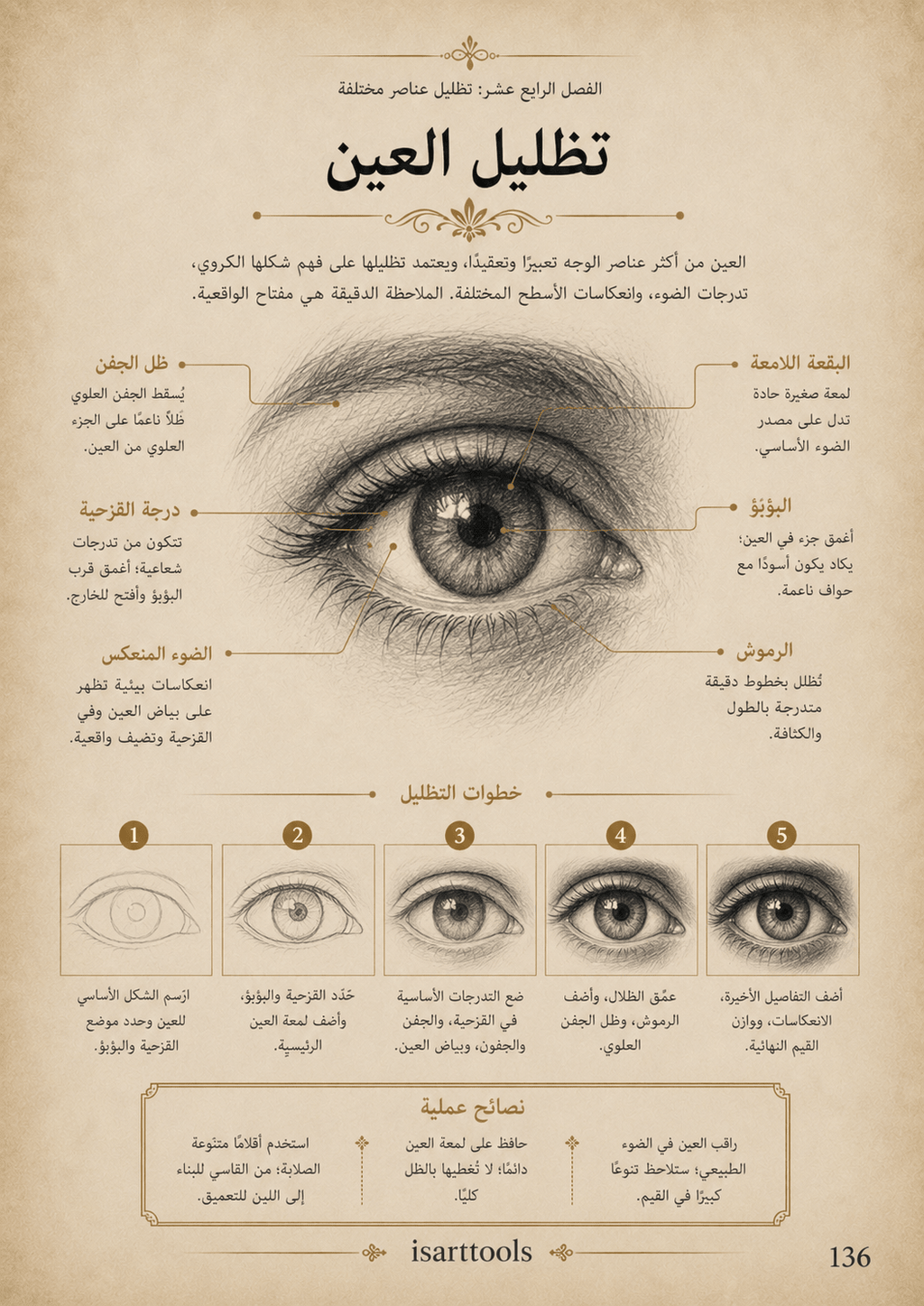 أسرار التظليل – الدليل الشامل لاحتراف الضوء والظل بجميع الخامات - Isarttools