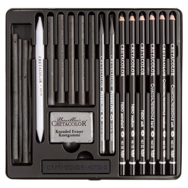 Cretacolor 20 black charcoal box - Isarttools