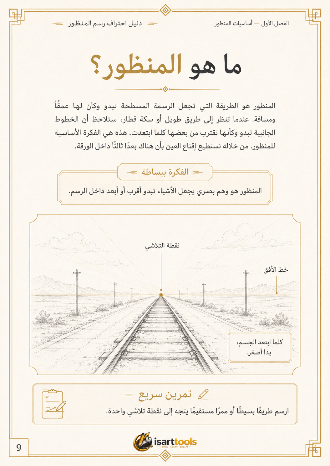 دليل احتراف رسم المنظور - Isarttools