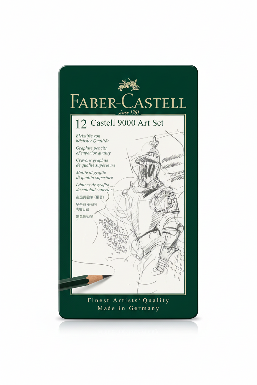 طقم أقلام فابر كاستل 9000 للرسم الاحترافي - 12 قلم جرافيت
