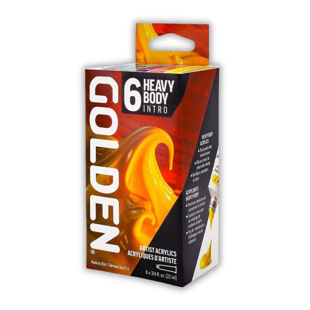 Golden Heavy Body 6 Basic Acrylic Set 22 ml - Isarttools