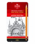 علبة KOH-I-NOOR 1500 الاحترافية لأقلام الرصاص الجرافيت 12 قلم
