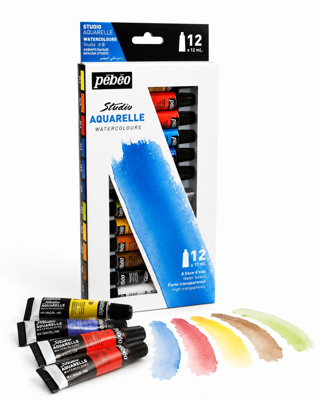 ألوان مائية بيبيو Pebeo Studio Aquarelle مع أنابيب الألوان وعينات مائية