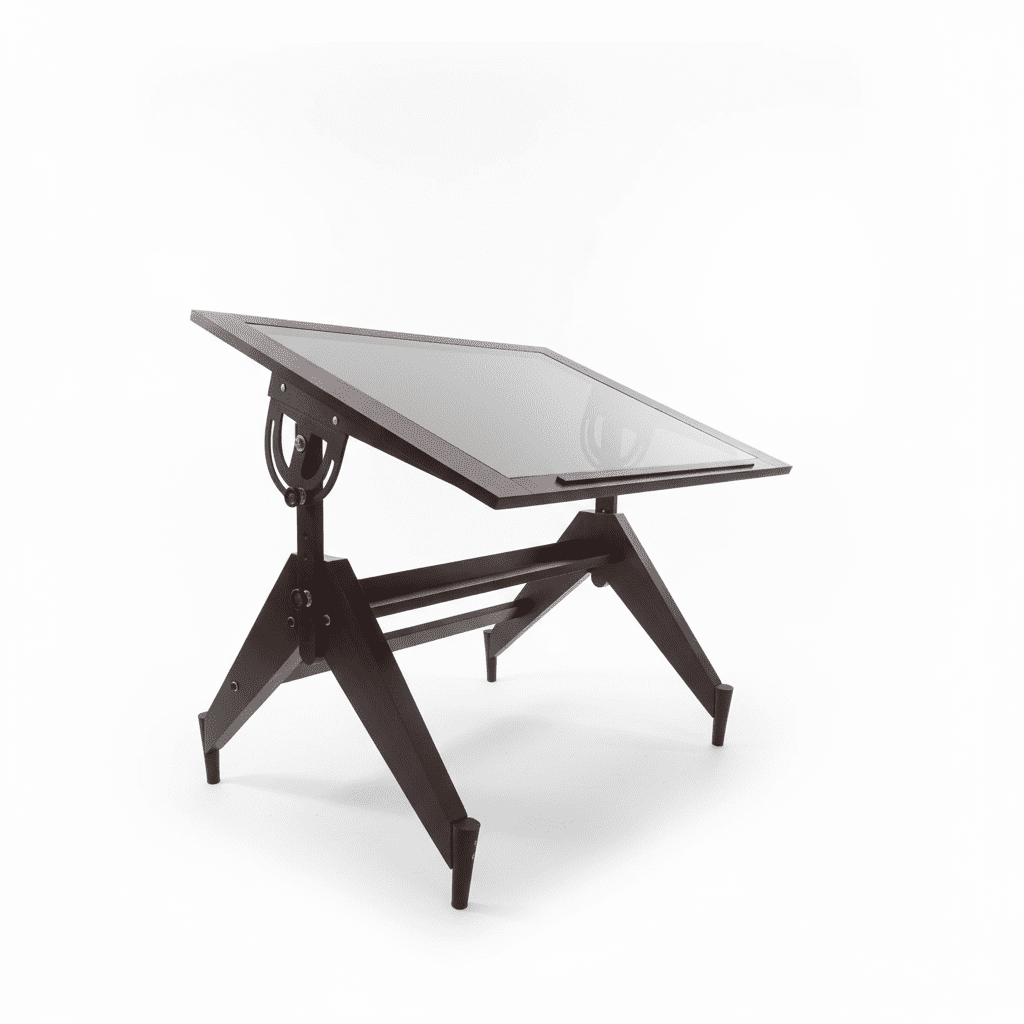 طاولة رسم خشبية قابلة للتعديل مع سطح زجاجي - Isarttools