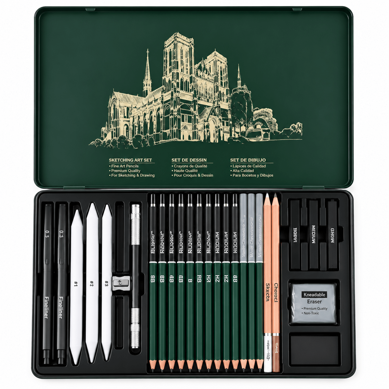 طقم أدوات الرسم والسكتشينج الاحترافي 27 قطعة - Isarttools