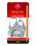 طقم أقلام رصاص جرافيت KOH-I-NOOR 1500 احترافي – 12 درجة 8B إلى 2H - Isarttools