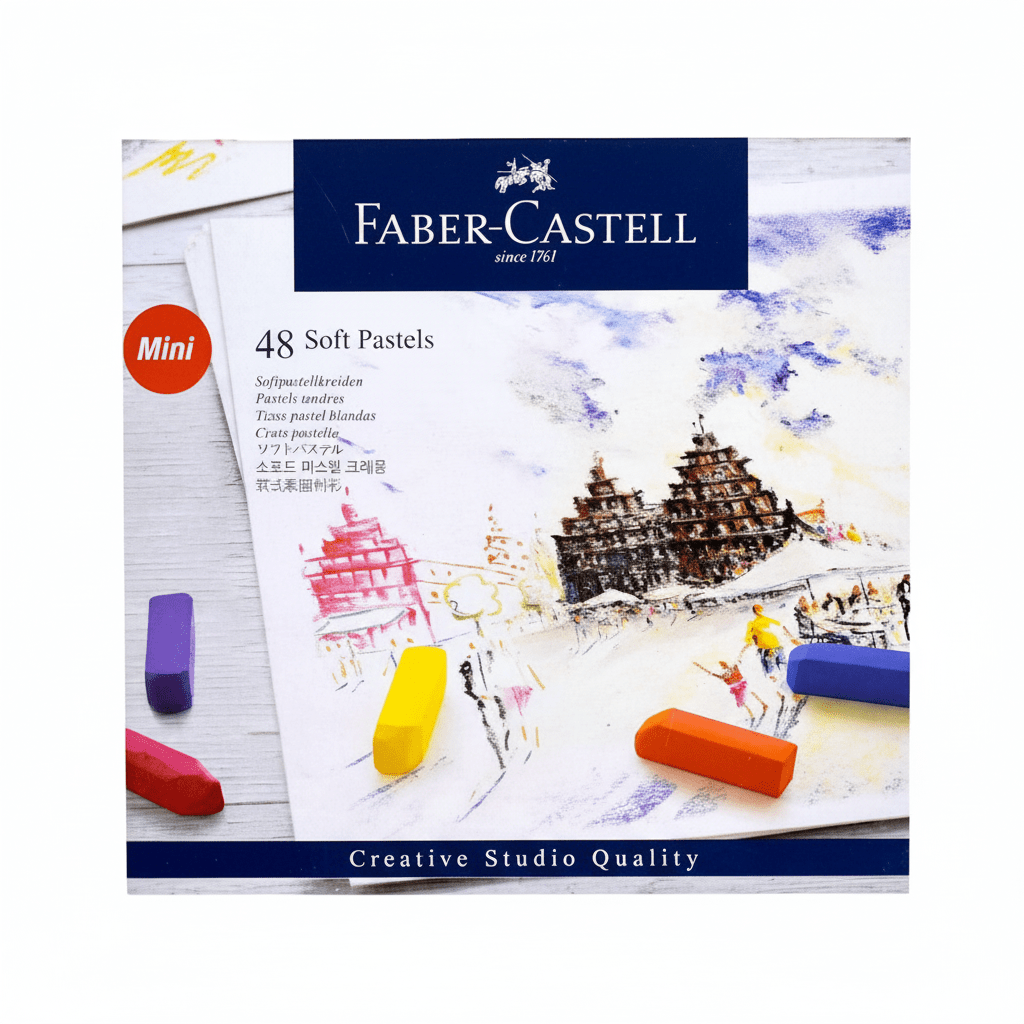 طقم ألوان باستيل فابر كاستل 48 لون - جودة استوديو احترافية - Isarttools