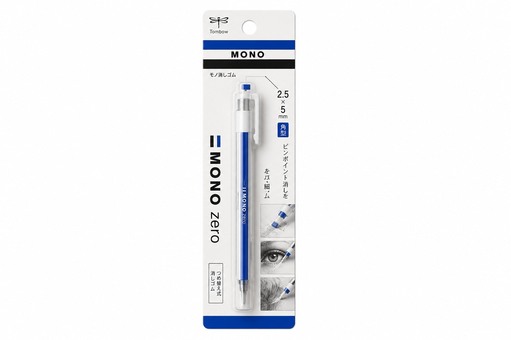 ممحاة Tombow MONO Zero الدقيقة 2.5×5 مم للرسم والتفاصيل