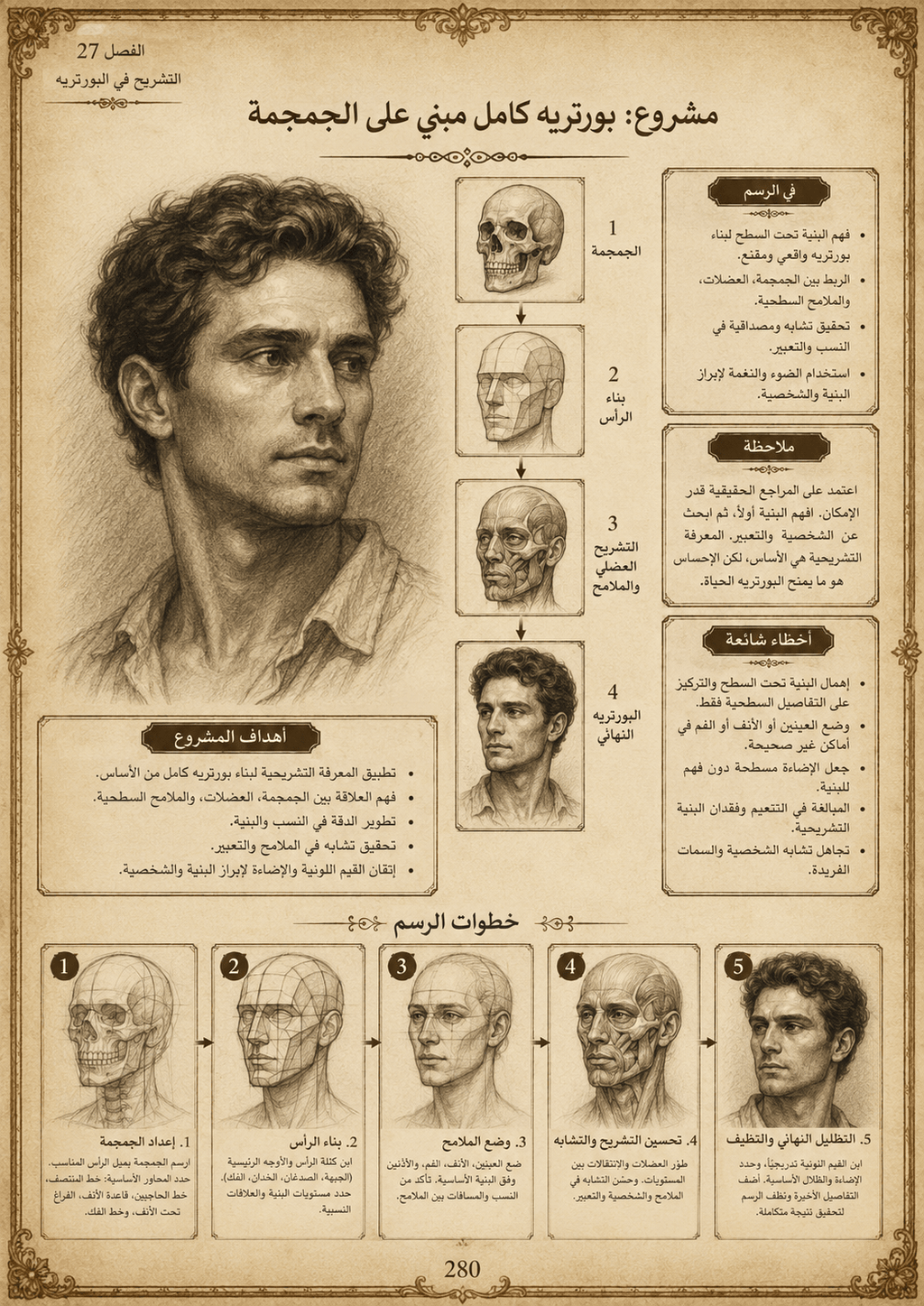 تشريح الفنان | الدليل الشامل لرسم الجمجمة والجسم الكامل - Isarttools